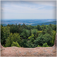 Uitzicht van de 25m hoge toren op de top van de Wintersberg, © Arno Lucas