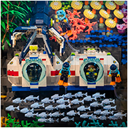 Een onderwaterwereld was nagemaakt met Lego, © Arno Lucas