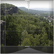 Knip de foto vervolgens zo uit zodat de foto volledig in beeld is, © Adobe Photoshop 2025