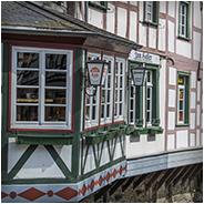 Gebouwen met vakwerk in Monschau, © Arno Lucas