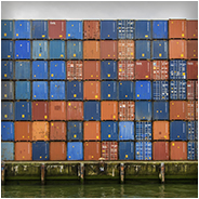 Containers in de Rotterdamse haven, © Arno Lucas