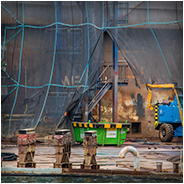 Een werkplaats in de Rotterdamse haven, © Arno Lucas