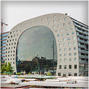 De Markthal gezien vanuit de bibliotheek, © Arno Lucas