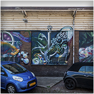 Op verschillende plekken in de stad kom je mooie graffiti tegen, © Arno Lucas