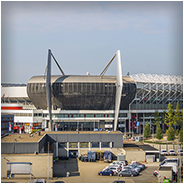 Het Philips Stadion van een afstand gezien, © Arno Lucas