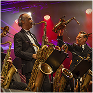 New Cool Collective Big Band (Herman Haan, Efraïm Trujillo en Benjamin Herman), © Arno Lucas
