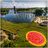 Overzicht van Floriade Tuinbouw Expo 2022 in Almere vanuit de vuurtoren, © Arno Lucas