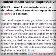 Student maakt video-impressie van Veghel | Kliknieuws Veghel