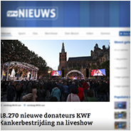 18.270 nieuwe donateurs KWF Kankerbestrijding na liveshow | DTV Den Bosch